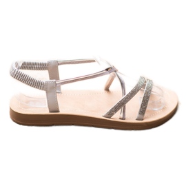 Sea Elves Sandale cu ornamente de argint gri