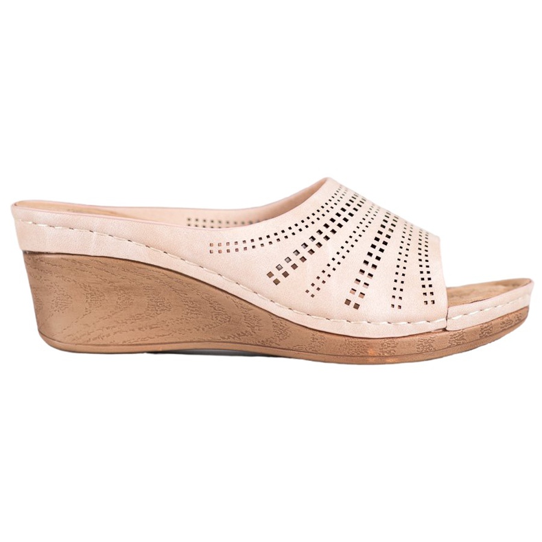 Evento Papuci cu model ajurat roz Evento Papuci cu model ajurat roz