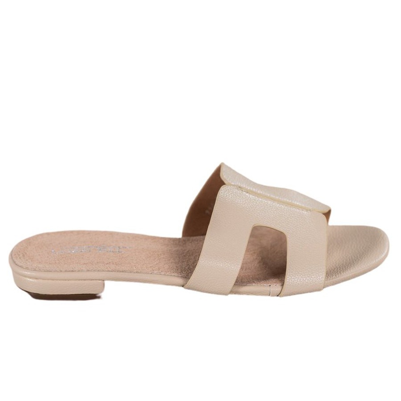 SHELOVET Papuci clasici din piele ecologică maro