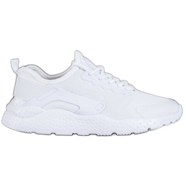SHELOVET Adidași din material textil alb SHELOVET Adidași din material textil alb