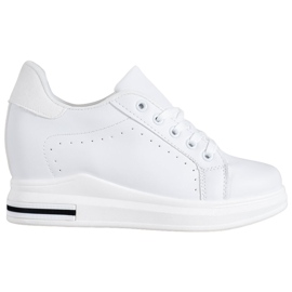 SHELOVET Pantofi sport pe o pană alb SHELOVET Pantofi sport pe o pană alb