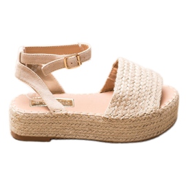 Weide Sandale Espadrile Pe Platforma maro