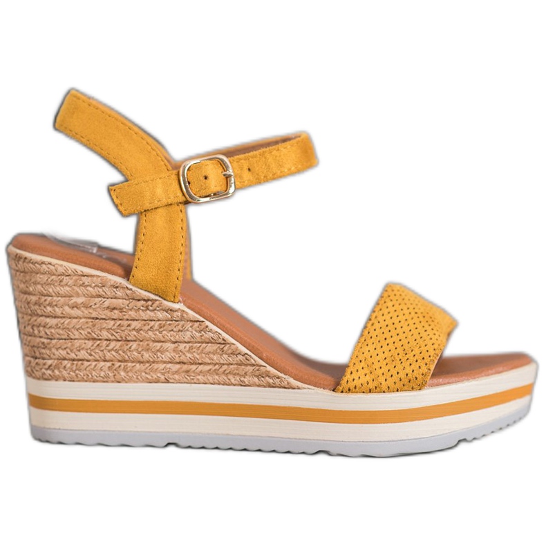 Weide Pene din piele de căprioară la modă galben Weide Pene din piele de căprioară la modă galben