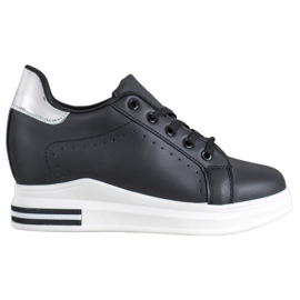 SHELOVET Pantofi sport pe o pană negru SHELOVET Pantofi sport pe o pană negru