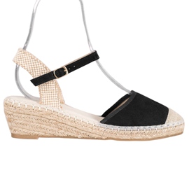 Best Shoes Sandale Espadrile Negre negru Best Shoes Sandale Espadrile Negre negru