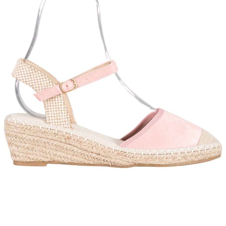 Best Shoes Sandale Espadrile roz deschis