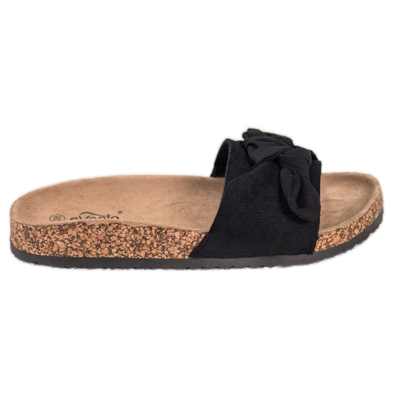 Evento Papuci din piele de căprioară pe platformă negru