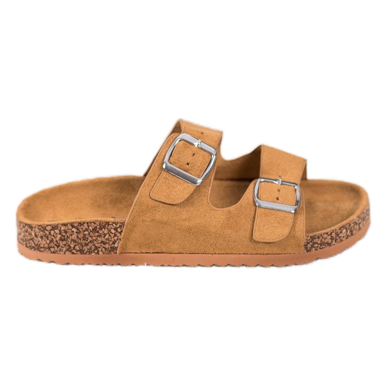 Evento Papuci casual cu cataramă maro Evento Papuci casual cu cataramă maro