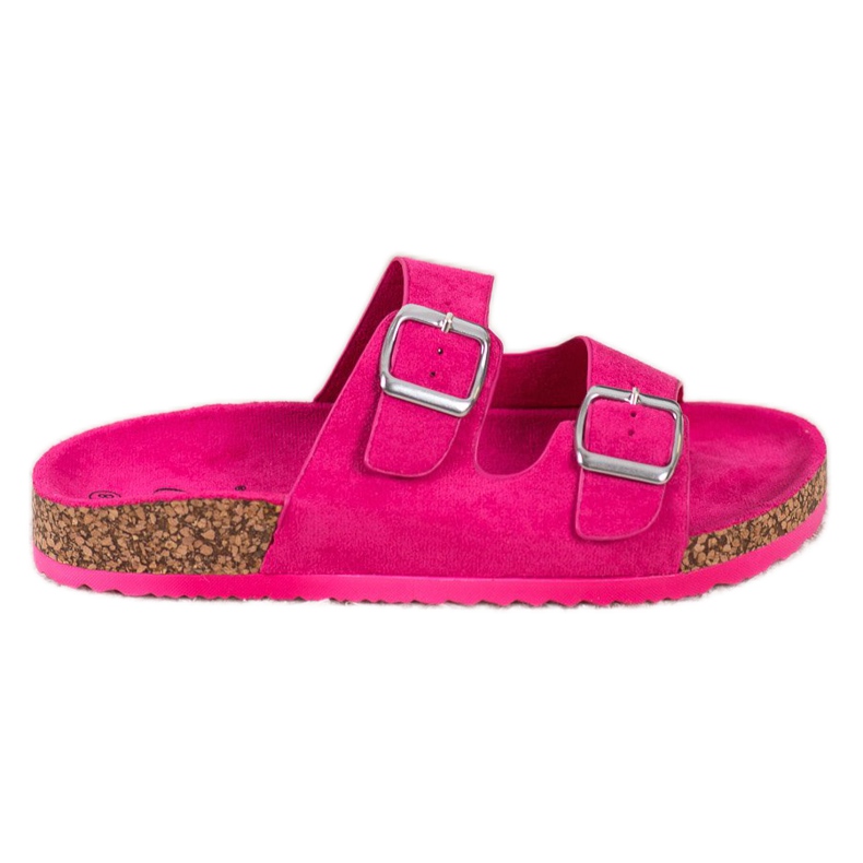 Evento Papuci casual cu cataramă roz Evento Papuci casual cu cataramă roz