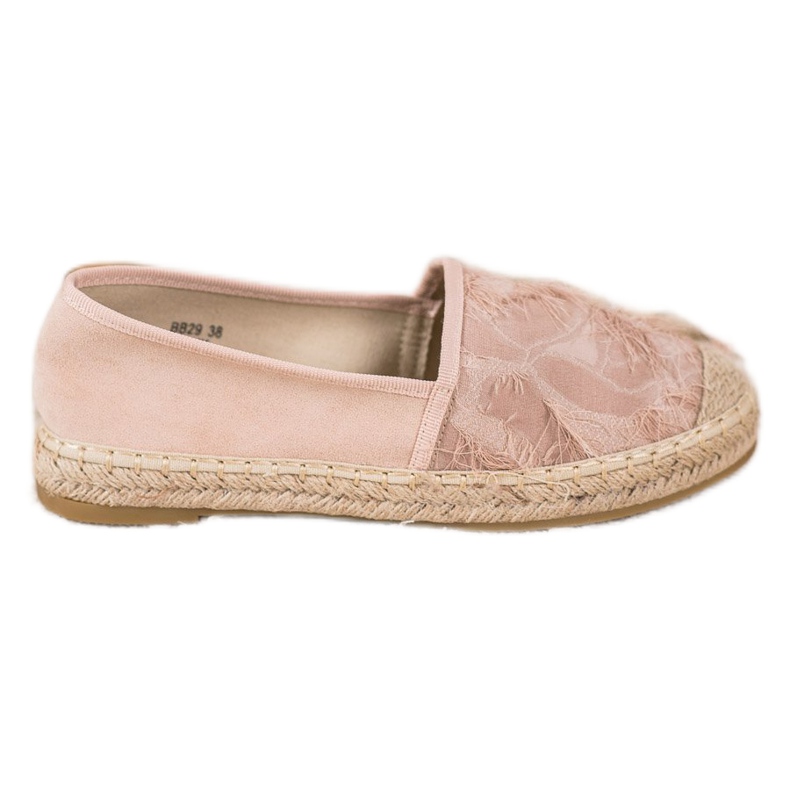Seastar Espadrile din piele de căprioară roz Seastar Espadrile din piele de căprioară roz