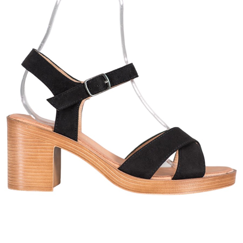 SHELOVET Sandale ușoare pe o bară negru