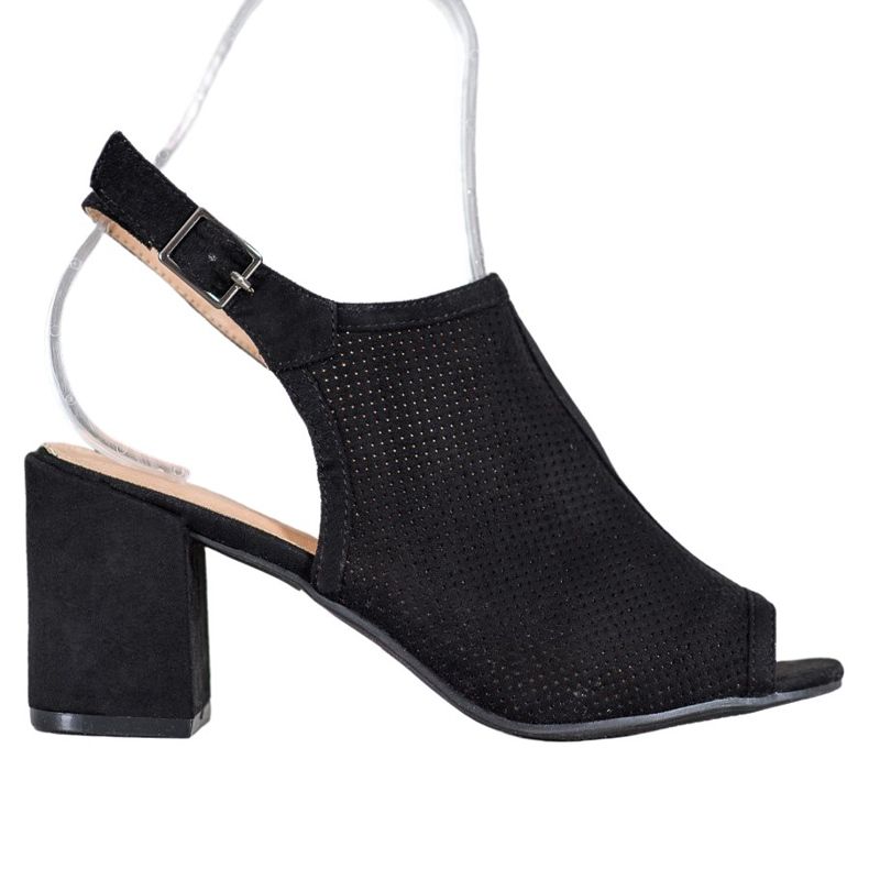 SHELOVET Sandale clasice închise negru
