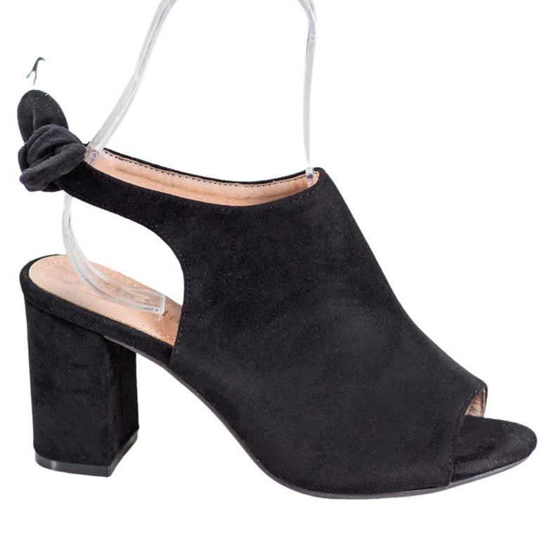SHELOVET Sandale cu toc negru