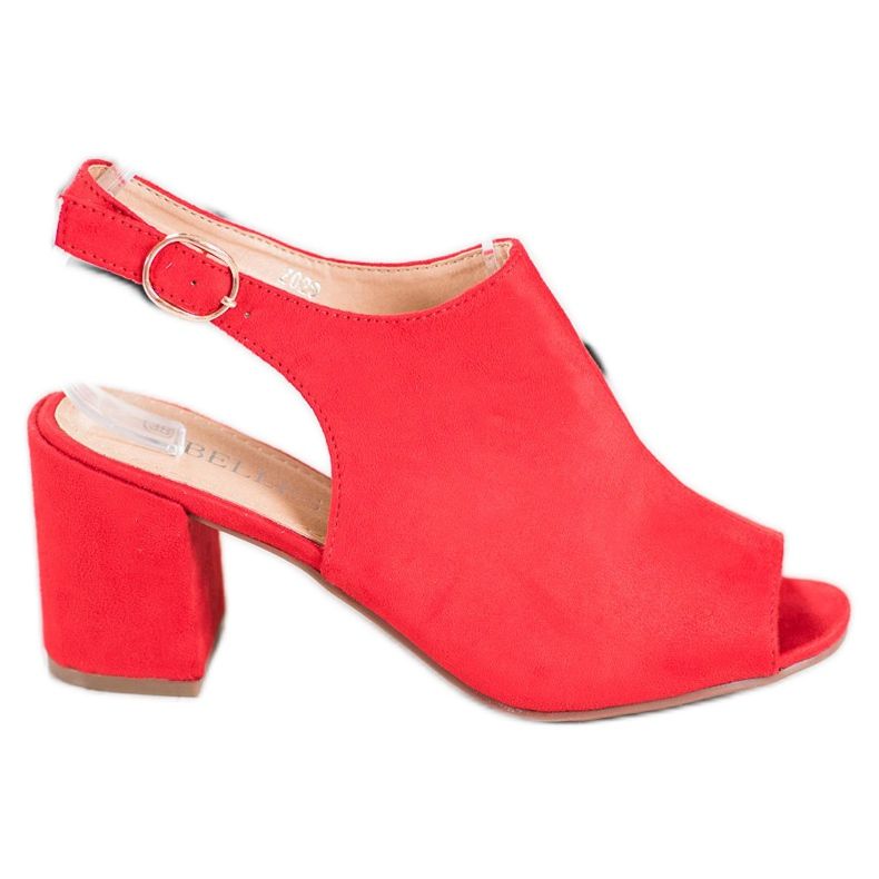 SHELOVET Sandale clasice cu toc înalt roșu