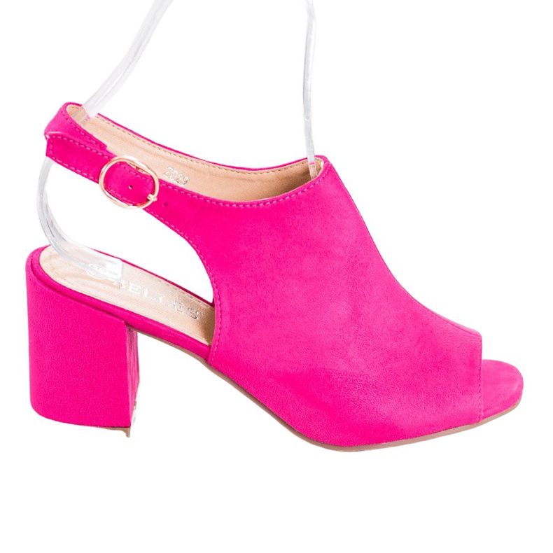 SHELOVET Sandale clasice cu toc înalt roz