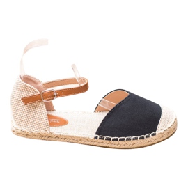 SHELOVET Espadrile textile negru