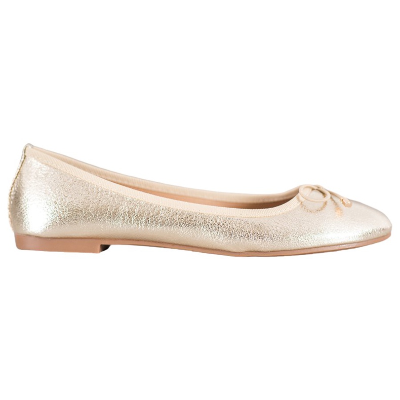 Seastar Balerini din piele ecologică de aur