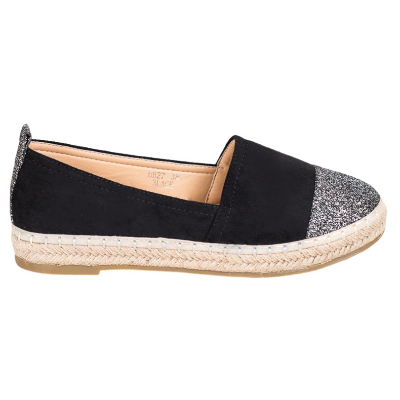 Seastar Espadrile Cu Sclipici negru Seastar Espadrile Cu Sclipici negru