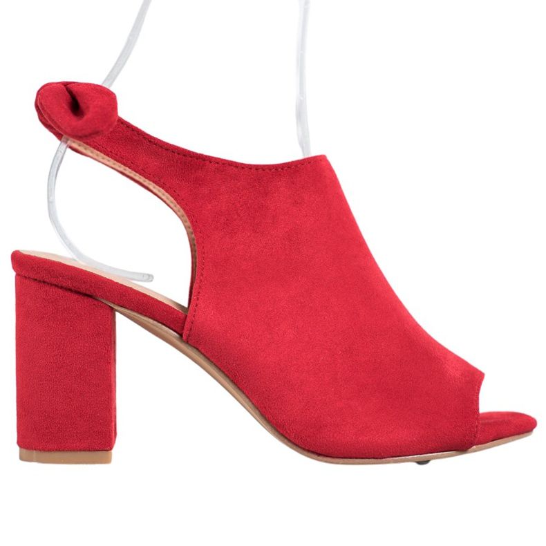 SHELOVET Sandale cu toc roșu