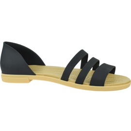 Crocs Tulum Open Flat W 206109-00W negru