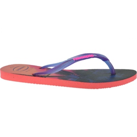Havaianas Slim Paisage 4132614-6024 flip-flops albastru marin roz Havaianas Slim Paisage 4132614-6024 flip-flops albastru marin roz