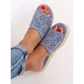 Espadrile cu ajur albastru 99-62A Albastru