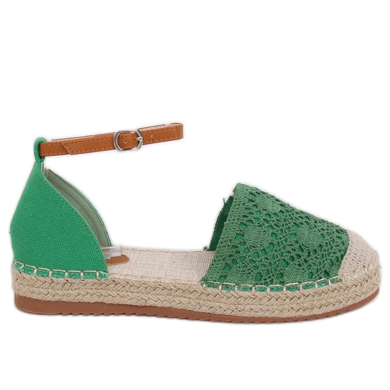 Espadrile tăiate verde 3035 Verde