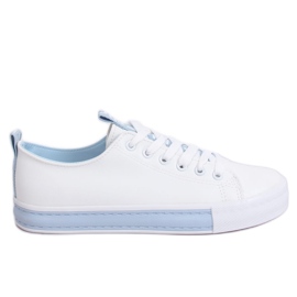 Adidași de damă albi CC-17 Albastru
