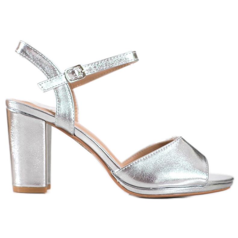 SHELOVET Pantofi clasici cu toc înalt gri