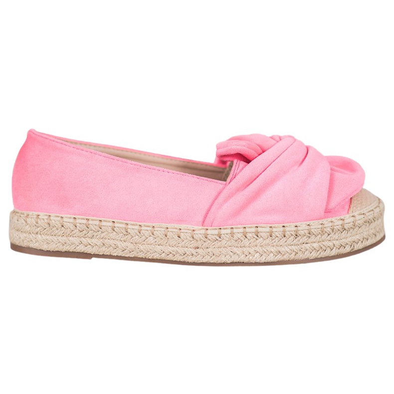 Seastar Espadrile din piele de căprioară pe platformă roz Seastar Espadrile din piele de căprioară pe platformă roz