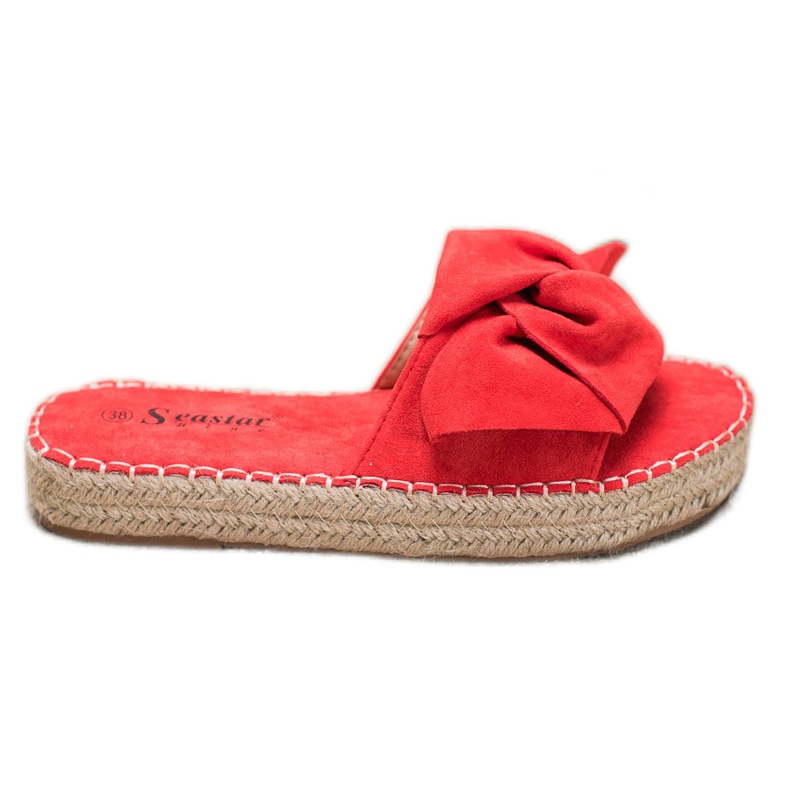 Seastar Espadrile din piele de căprioară roșu