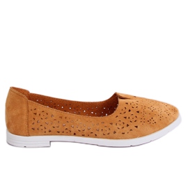 Camel ZA02P Ballerine ajurate de cămilă maro Camel ZA02P Ballerine ajurate de cămilă maro