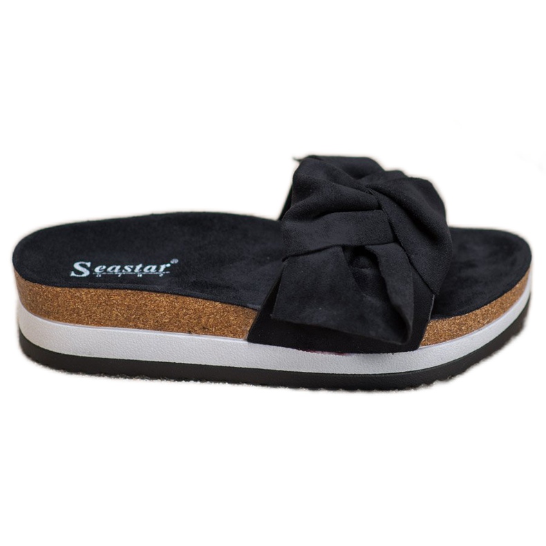 Seastar Papuci casual din piele de căprioară negru