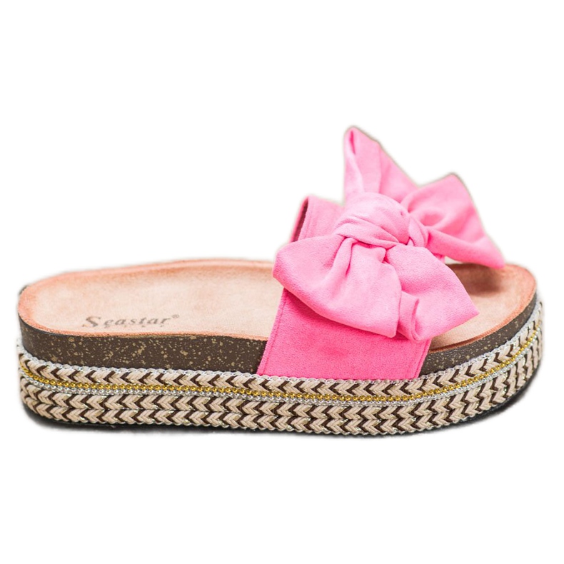 Seastar Papuci cu arc pe platformă roz Seastar Papuci cu arc pe platformă roz
