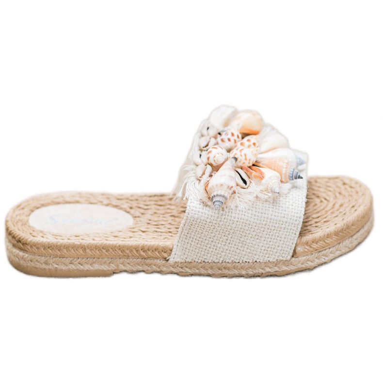 Seastar Flip-flops la modă cu scoici bej Seastar Flip-flops la modă cu scoici bej