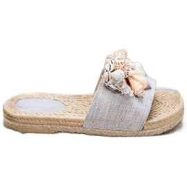Seastar Flip-flops la modă cu scoici gri