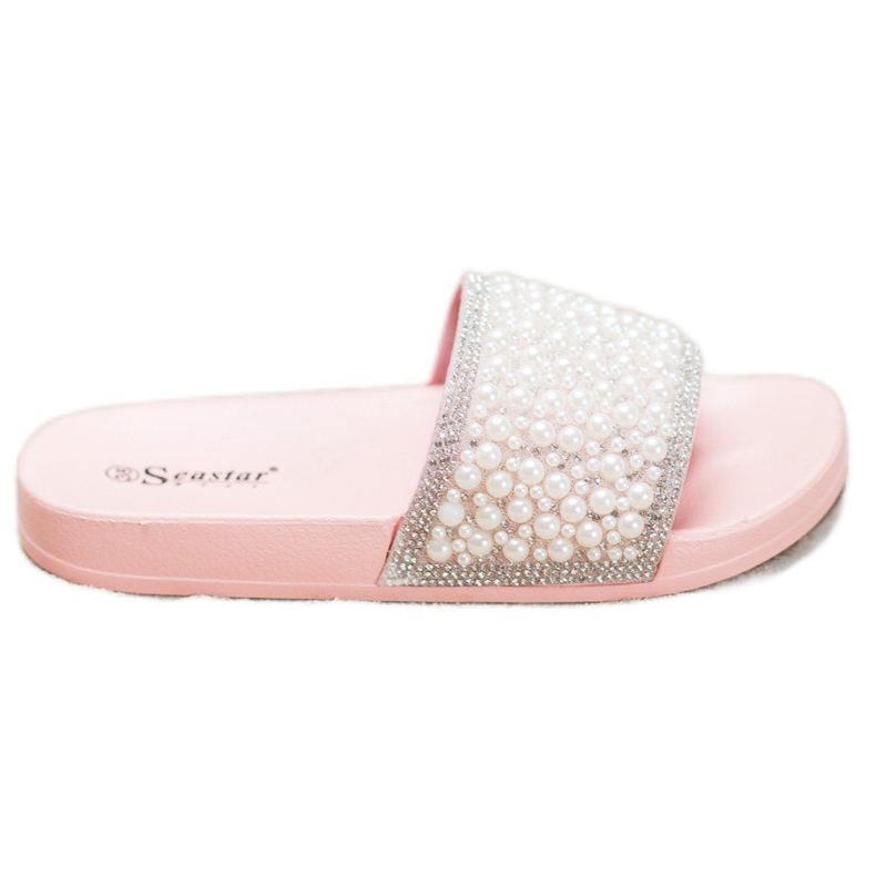 Seastar Papuci eleganti cu perle roz Seastar Papuci eleganti cu perle roz