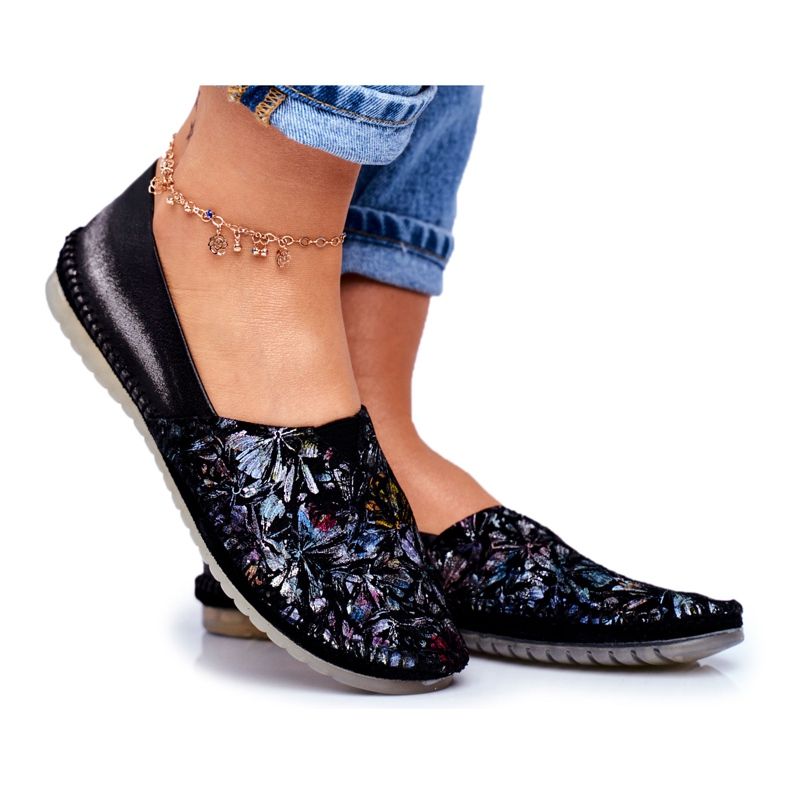 Balerini pentru femei Piele Maciejka Negru 01930-70 / 00-0 multicolor