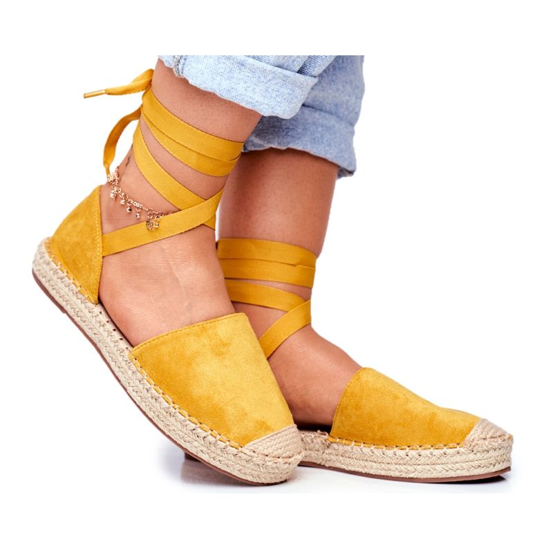 PS1 Espadrile pentru femei Tied Yellow Bonjour galben PS1 Espadrile pentru femei Tied Yellow Bonjour galben