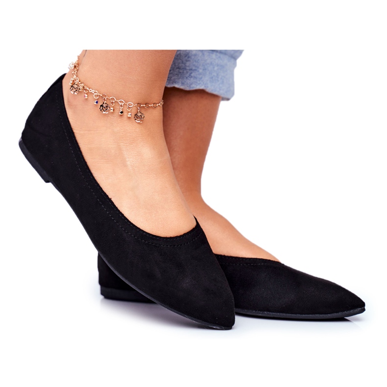 PS1 Balerini pentru femei din piele ecologică Bellissima neagră negru