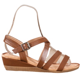 Mannika Pantofi casual cu pană maro Mannika Pantofi casual cu pană maro