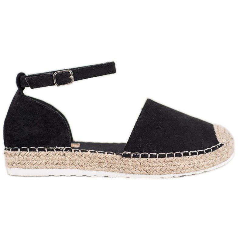 Seastar Espadrile din piele de căprioară cu cataramă negru