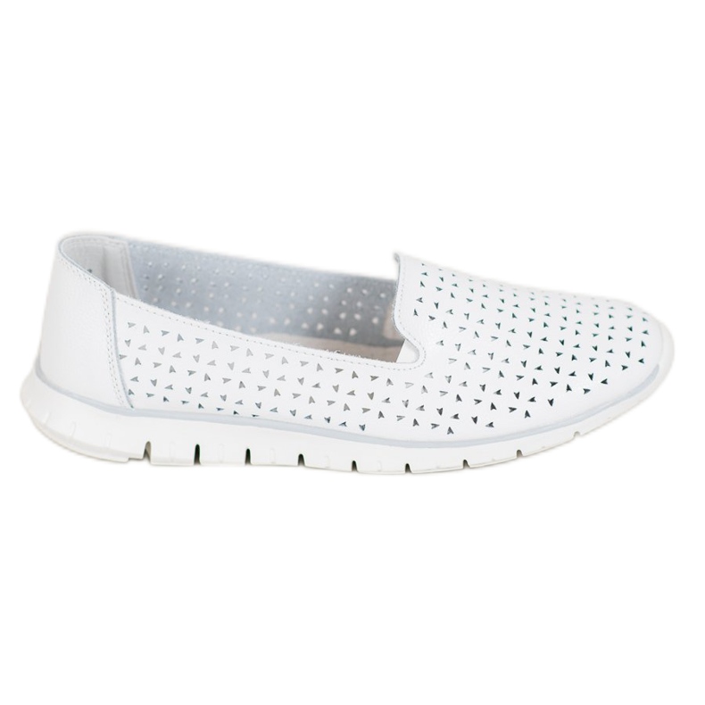 Domnii din piele VINCEZA alb