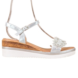 Mannika Pene elegante cu decorațiuni gri