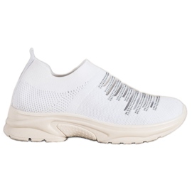 Adidași adezivi MCKEYLOR alb gri Adidași adezivi MCKEYLOR alb gri