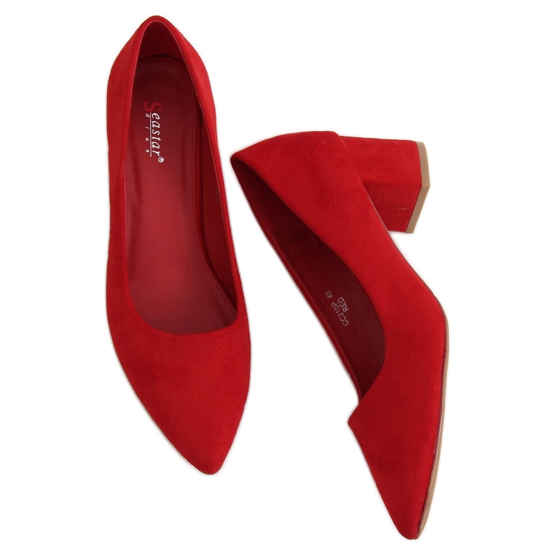 Red Pumps tocuri mici roșu CC210P Roșu Red Pumps tocuri mici roșu CC210P Roșu