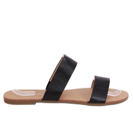 Papuci drepți negri S060074 Negru Papuci drepți negri S060074 Negru