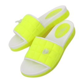 Papuci de damă neon G-338 Verde multicolor