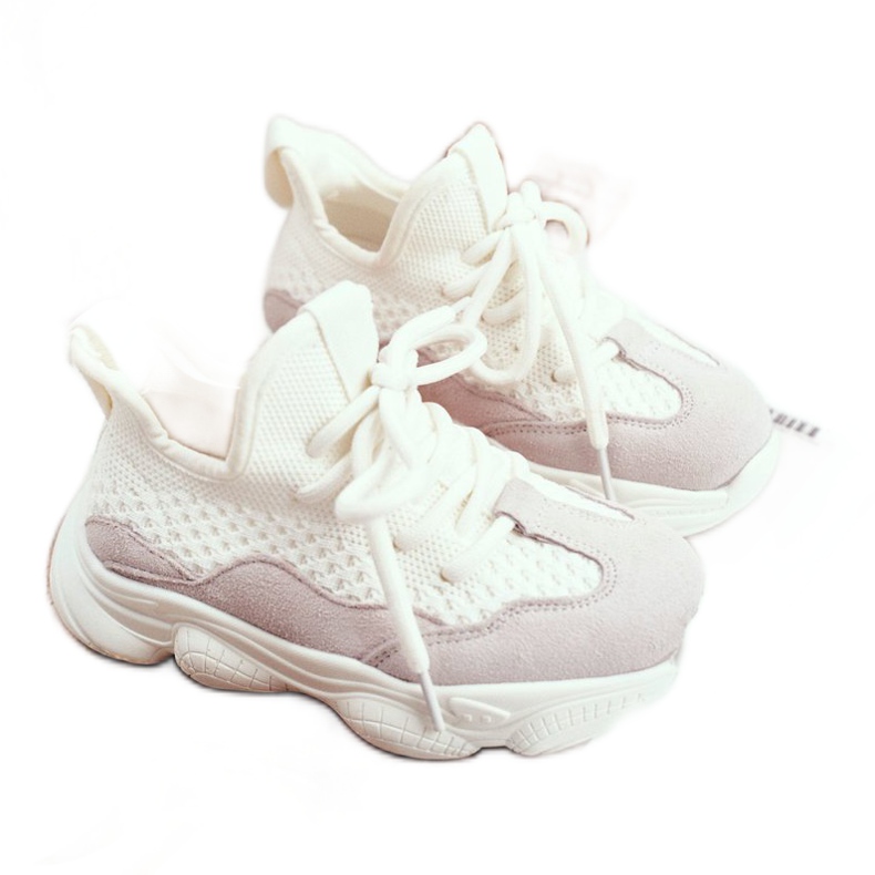 Christmas Fish Încălțăminte sport pentru copii din piele de căprioară albă Volema