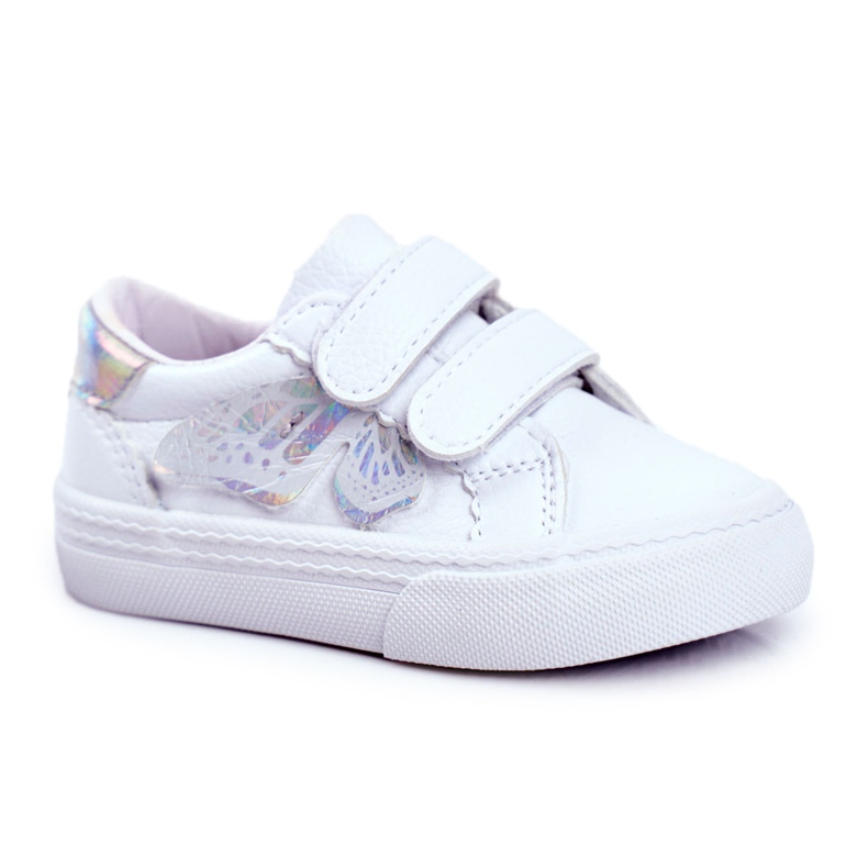 Apawwa Adidași pentru copii White Butterfly Velcro Dusmo alb